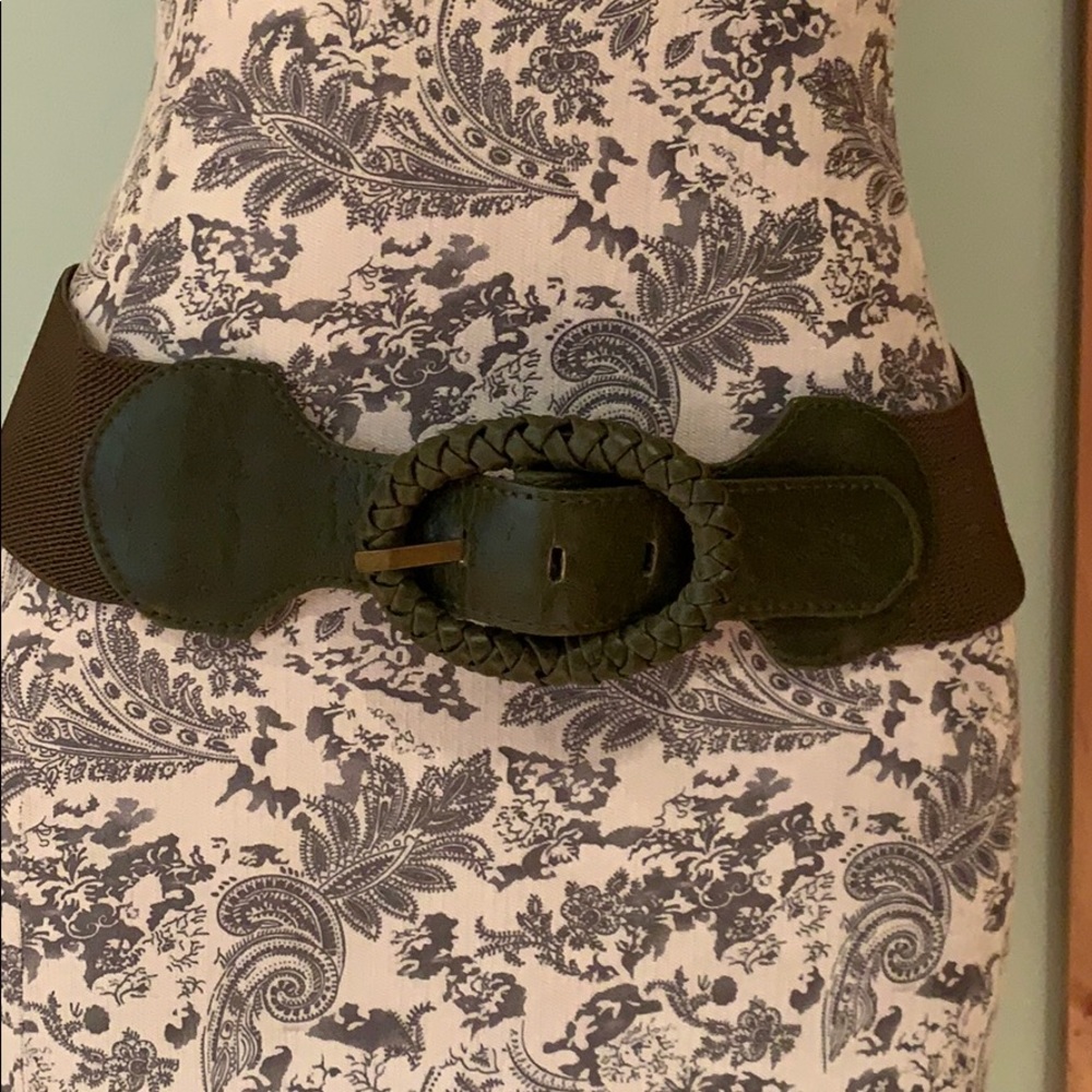 Green stretch front waist belt from Nordstrom